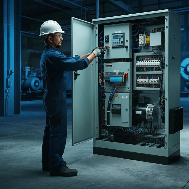 Tablero eléctrico con técnico CL4